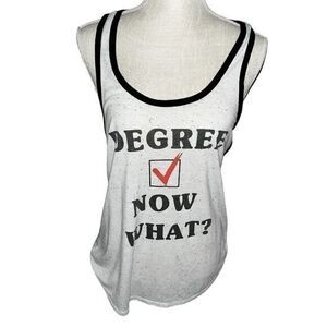 Degree Now What? Women's White Tank Top